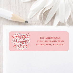 Cute Happy Valentine’s Day Return Address Label