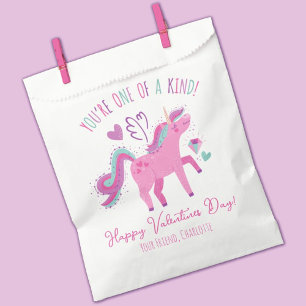 Cute Happy Valentines Day Kids Unicorn Favour Bag