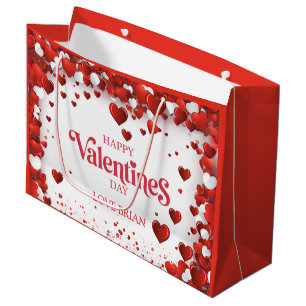 Cute Happy Valentine's Day Large Gift Bag