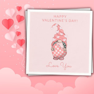 Cute Happy Valentines Day Party Favours Napkin