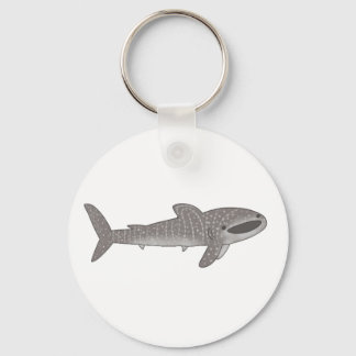 Cute happy whale shark key ring