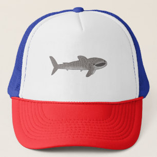 Cute happy whale shark trucker hat