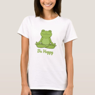 Cute Happy Zen Frog Meditation T-Shirt