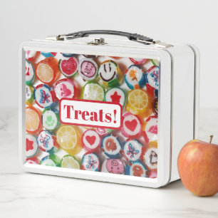 Cute Hard Candy Treats Metal Lunchbox