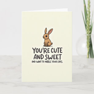 Cute Hare Sweet Message Card