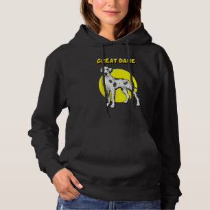 Cute Harlequin Great Dane Hoodie