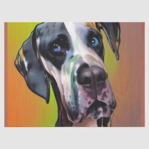  Cute Harlequin Great Dane Tissue Paper