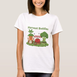 Cute Harvest Buddies Vegetable Friends Farmer's T-Shirt