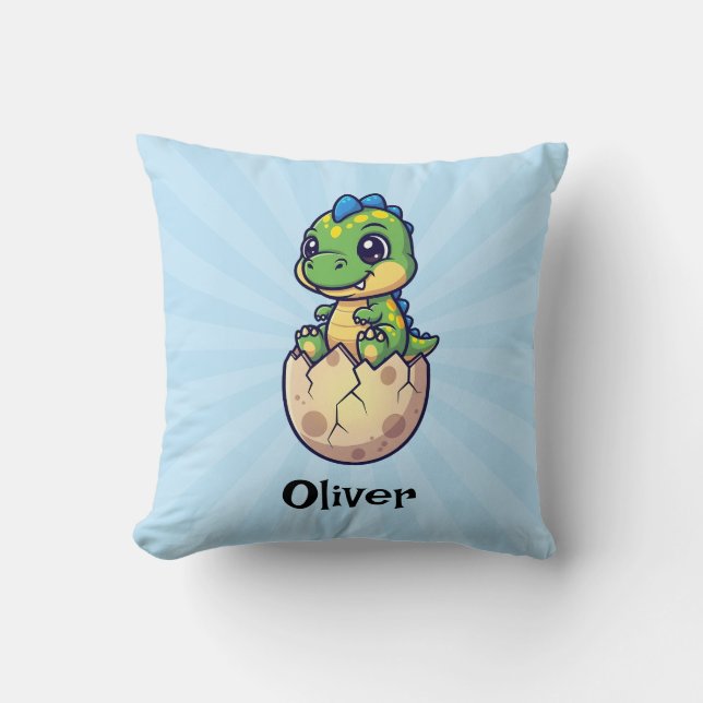 Cute Hatching Baby Dinosaur Cushion (Front)