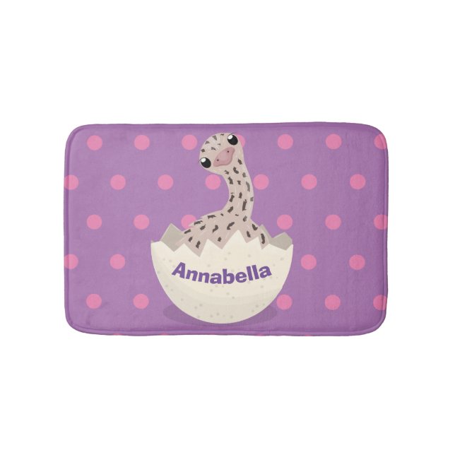 Cute hatching baby ostrich cartoon illustration bath mat (Front)