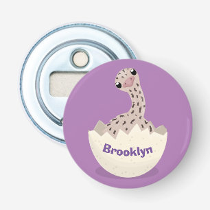 Cute hatching baby ostrich cartoon illustration bottle opener