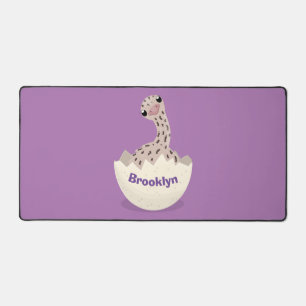 Cute hatching baby ostrich cartoon illustration desk mat