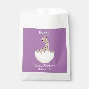 Cute hatching baby ostrich cartoon illustration favour bag