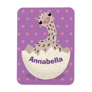 Cute hatching baby ostrich cartoon illustration magnet