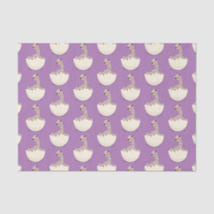 Cute hatching baby ostrich cartoon illustration tissue paper