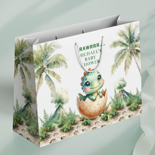 Cute Hatching Soon Baby Dino Shower Gift Bag