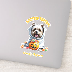 Cute Haunted Treats Yorkie Pup Adorable Halloween