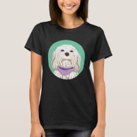 Cute Havanese Dog  Lavender & Mint