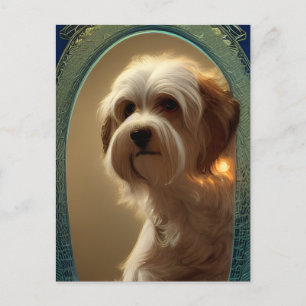Cute Havanese Puppy Dog Postcard