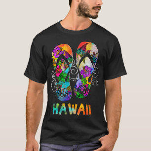 Cute Hawaii Beach Flipflops Hawaiian Island Cruise T-Shirt