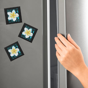 Cute Hawaiian Floral Tropical Kaua'i Kitchen Magnet