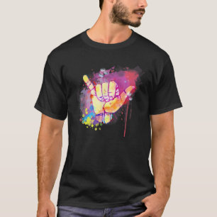 Cute Hawaiian Shaka Sign Colourful Classic Retro 8 T-Shirt