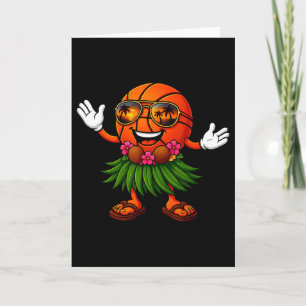 Cute Hawaiian Sketll Ll Tropical Beach Summer Vaca Card