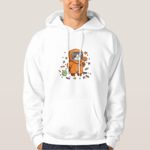 Cute Hazmat Cat Halloween Candy Monster Fun Oversi Hoodie