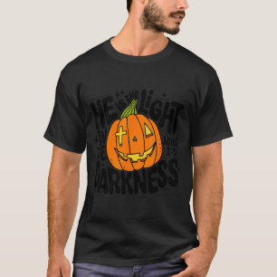 Cute He Is The Light In The Dark Christian Hallowe T-Shirt