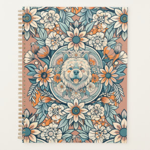cute-head-chow-chow-with-flowers planner
