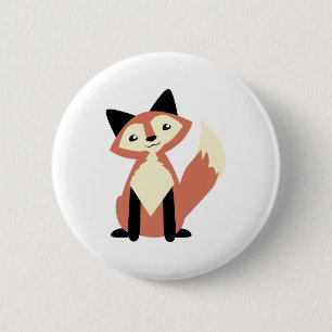 Cute Head-tilt Fox 6 Cm Round Badge