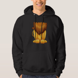 Cute Headless Lion Costume Halloween  Big Cat Mane Hoodie