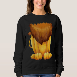 Cute Headless Lion Costume Halloween Big Cat Mane Sweatshirt