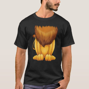 Cute Headless Lion Costume Halloween Big Cat Mane T-Shirt