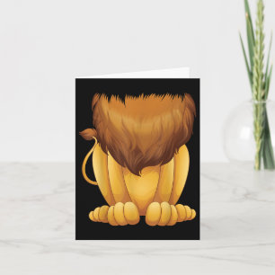 Cute Headless Lion Costume Halloween Funny Big Cat Card