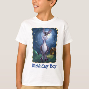 Cute Heads and Tails Donkey Birthday Boy T-Shirt