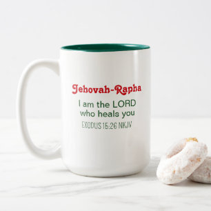Cute Healing Bible Verse Simple White Festive Two-Tone Coffee Mug