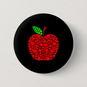 Cute Heart Apple Red Men Women Funny Valentine Gif 6 Cm Round Badge