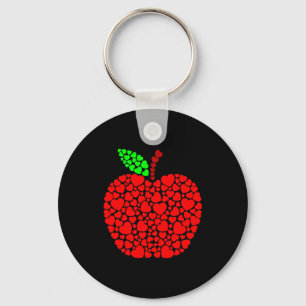 Cute Heart Apple Red Men Women Funny Valentine Gif Key Ring