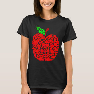 Cute Heart Apple Red Men Women Funny Valentine Gif T-Shirt