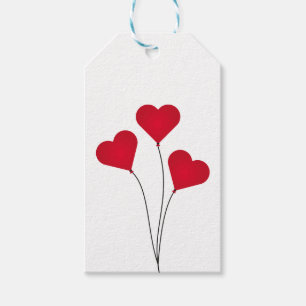Cute Heart Balloons Gift Tags