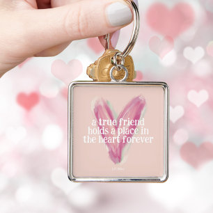 Cute Heart Bff Galentine Gift Key Ring