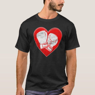 Cute Heart Boxing Sports Player Valentine's Day T-Shirt
