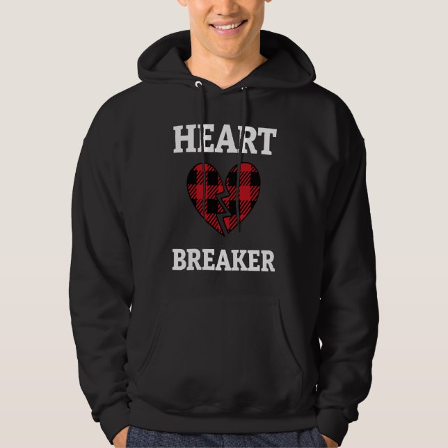 Cute Heart Breaker Valentine's Day Romance Valenti Hoodie (Front)