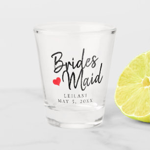 Cute Heart Bridesmaid Gift Shot Glass