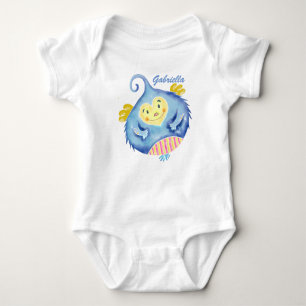 Cute Heart Cartoon Character Baby Bodysuit