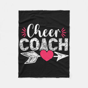 Cute Heart Cheer Coach Cheerleading Cheerleader Tr Fleece Blanket