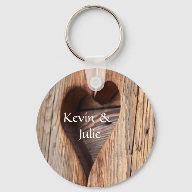Cute heart cut out keychain (Front)