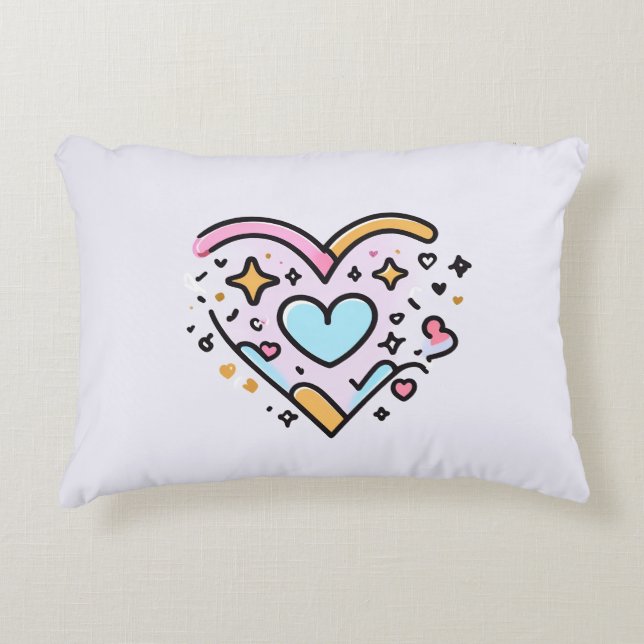 cute heart decorative cushion (Front)