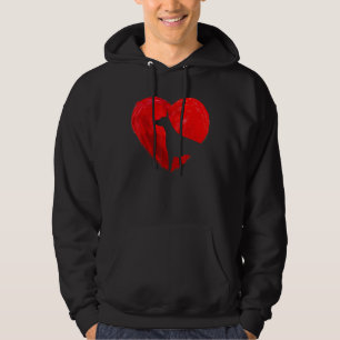 Cute Heart Doberman Dog Valentines Day Puppy Lover Hoodie